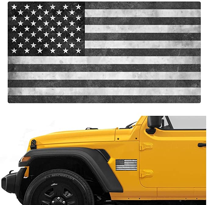 XL Tactical American Flag Sticker | Because Everyone Knows, Size Does Matter (7 X 3.68 Inch) X-Large Subdued Matte Black Vinyl Decal for Your Truck, Laptop, Car Bumper, or Hydro-Flask Water Bottle