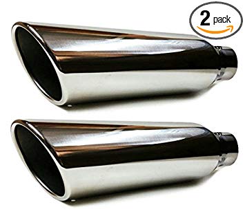 Colt Universal Truck Exhaust Tips (2.5" x 18" x 4", Polish Stainless Steel)