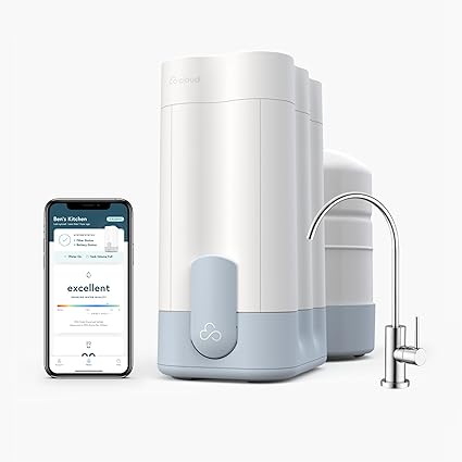 Cloud RO | Reverse Osmosis Filtration System | Alkaline Water | Removes PFAS, Lead, Fluoride and More (Chrome Faucet)