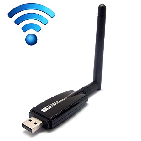 BIGFOX 300Mbps USB WiFi Adapter Wifi Dongle with Antenna Network LAN Card For Desktop/PC/Laptop Windows XP/Vista/7/8/10 Android 5.1 Mac OS Linux