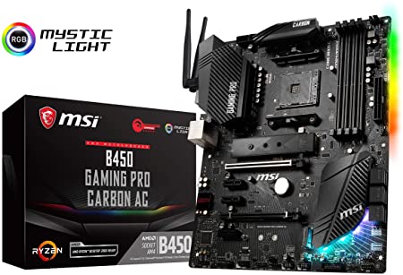 MSI B450 Gaming Pro Carbon AC Socket AM4 ATX Motherboard Black