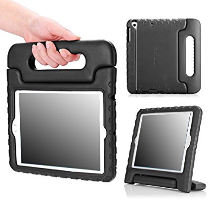 MoKo Case for iPad Mini 3 / 2 / 1, Kids Shock Proof Handle Light Weight Protective Stand Cover for Apple iPad Mini 1 (2012), iPad Mini 2 (2013), iPad Mini 3 (2014), BLACK (Not fit iPad Mini 4)