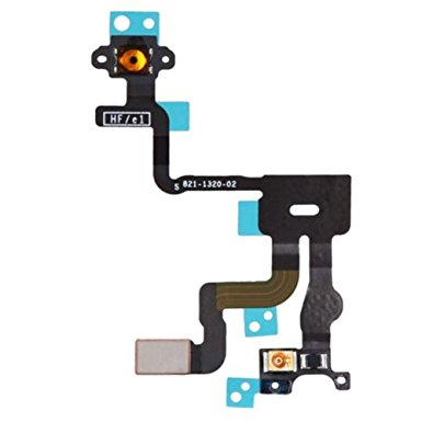 Johncase Original iphone 4s Power Button ,Proximity Light Sensor Flex Cable with Power Button Bracket On Off Switch Flex Cable Microphone and Noise Cancelling Replacement for iphone 4s