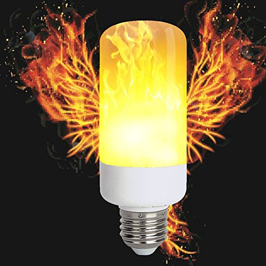 LED Flame Effect Light Bulb, E26 Flame Light Bulb , Flickering Emulation Decorative Lamps for Hotel/ Bars/ Festival Decoration