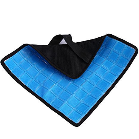 Magichome New Feature No Sweat Cooling Gel Pad for the Memory Foam Back Cushion and Lumbar Support Pillow - With Dual Premium Straps