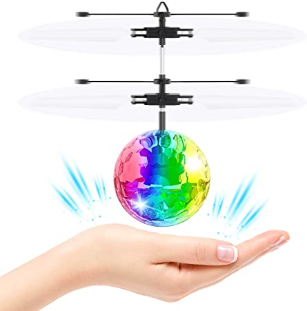 Cool Toys for 4-12 Year Old Boys Girls, Flying Ball RC Flying Toys Infrared Induction Helicopter Airplane Flashing LED Rechargeable Light Up Ball Light for 4-12 Year Old Boys Christmas Xmas Gifts