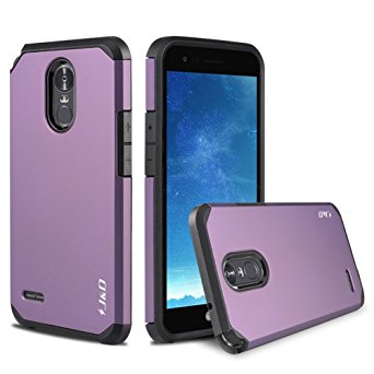 LG Stylo 3 Plus Case, LG Stylo 3 Case, J&D [ArmorBox] [Dual Layer] Hybrid Shock Proof Protective Rugged Case for LG Stylo 3 Plus/LG Stylo 3 (Purple)