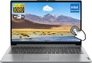 Lenovo Ideapad Laptop Touchscreen 15.6" FHD, Intel Core i3-1215U 6-Core, 24GB RAM, 1TB SSD, Webcam, Bluetooth, Wi-Fi6, SD Card Reader, Windows 11, Grey, GM Accessories