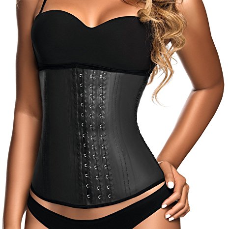 Ann Chery Deportiva Sport Latex Waist Cincher Body Shaper - #1 Seller! (Black, XL)