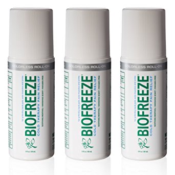 Biofreeze 13871 Biofreeze Pain Relief Gel for Arthritis, 3 oz. Roll-On Cold Topical Analgesic, Colorless Formula (Pack of 3)