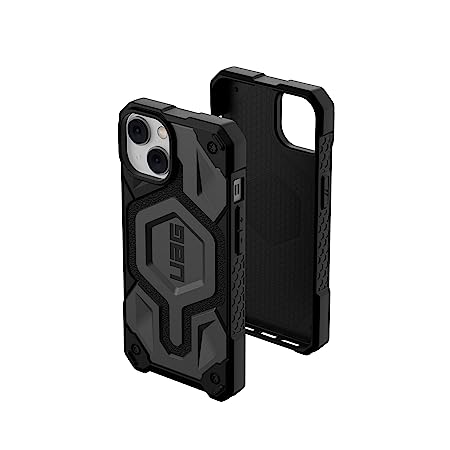 Urban Armor Gear TPU PC Uag Iphone 14 Case, Monarch Pro Mag-Safe Compatible, Slim Fit Rugged Protective Case/Cover Designed For Iphone 14 / Iphone 13 (6.1-Inch) (2022) (Military Drop Tested) - Silver