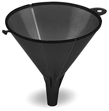 Lumax LX-1600 Black 8 oz. Plastic Funnel