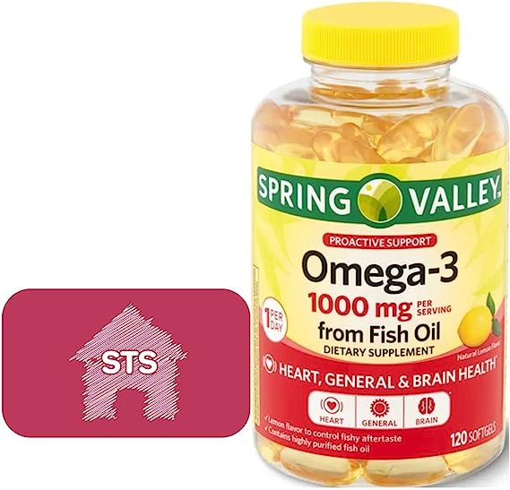 Spring Valley Omega-3 from Fish Oil, 1000 mg, 120 Count   STS Sticker.