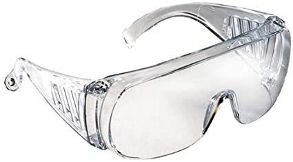 Safety Glasses Protective Goggles Eyewear - Over-The-Glass (OTG), Clear Frame, Clear Lens, Antifog Coating Goggle for Work and Sport,Men,Women