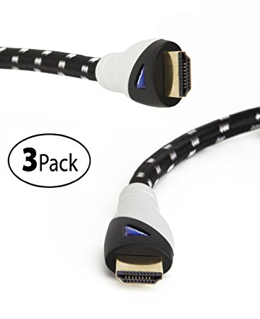 Aurum Ultra Series - High Speed HDMI Cable with Ethernet 3 Pack (6 Ft) - Supports 3D & Audio Return Channel [Latest Version] - 6 Feet