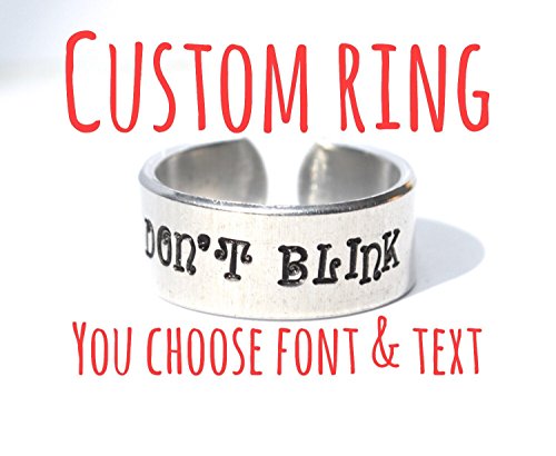 custom text aluminum adjustable ring
