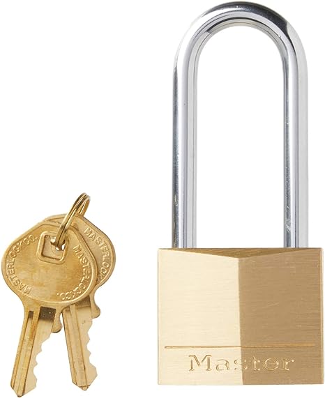 Master Lock 140DLH Solid Brass Keyed Different Padlock with 1-9/16-Inch Wide Body, 2-Inch Shackle