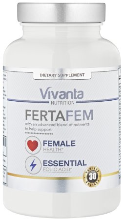FERTAFEM | Female Fertility Support Supplement - For Fertility & Health | 30 Tablets - 30 Day Supply | Money Back Guarantee