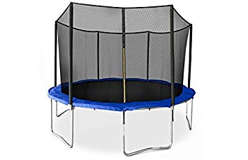 JumpSport SkyBounce Trampoline with Safety Enclosure | Includes Spring Pad | 10’, 12’, 14’ Sizes Available