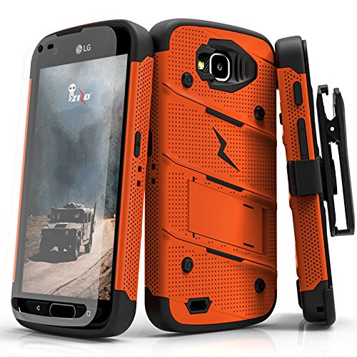 LG X Venture Case, Zizo [Bolt Series] with [LG Screen Protector] Kickstand [12 ft. Military Grade Drop Tested] Holster - LG X Calibur LV9