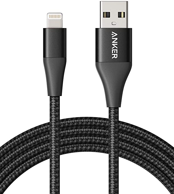 Anker Powerline  II Lightning Cable (6ft), MFi Certified for Flawless Compatibility with iPhone Xs/XS Max/XR/X / 8/8 Plus / 7/7 Plus / 6/6 Plus / 5 / 5S and More(Black)