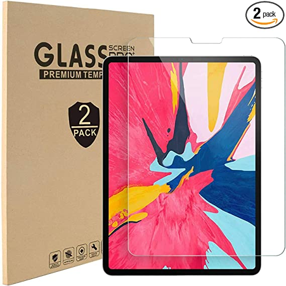 [2 Pack] High Definition Screen Protector 9H Hardness Tempered Glass for iPad 8th Generation 10.2 inch (2020 Release)/ iPad 7th Generation (2019), Clear Tempered Glass Film with Anti-Scratch/High Definition/Bubble Free