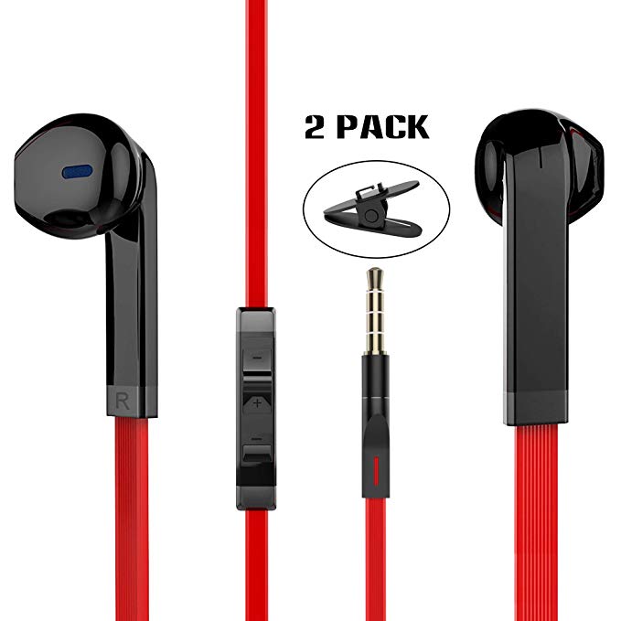 Earbuds Headphones Stereo in-Ear Earphones Noise Isolating Wired Earphone with Mic and Volume Control Comfort-Fit for Samsung Galaxy Android Smartphones and Mp3 Players