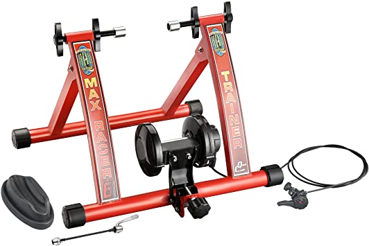 RAD Cycle Products Max Racer 7 Levels of with Smooth Magnetic Resistance Bicycle Trainer Allows You to Work Out with Your Bike