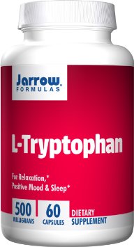 Jarrow Formulas L-Tryptophan, For Relaxation, Positive Mood & Sleep, 500 mg, 60 Veggie Caps