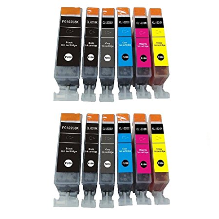 Inkcool 12 Pack Compatible Canon PGI-225 CLI-226-- 2 Big Black,2 Small Black, 2 Cyan, 2 Magenta, 2 Yellow, 2 Gray for Canon Pixma MG6120 MG6220 MG8120 MG8120B MG8220