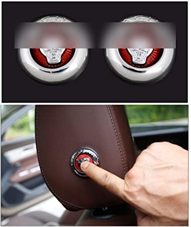 DEFTEN Car Front Seat Switch-Adjusting Button Cover Decorative Frame Interior Modification for Jaguar FL F-PACE XE XJ 2pcs