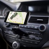 Ipow Universal One Touch Installation CD Slot Smartphone Car Mount Holder Cradle for iPhone 6 Plus 6 5S 5C 5 4S 4iPod Touch Samsung Galaxy S5 S4 Galaxy Note 2 Note 3 Nexus 5 S HTC One X S Motorola Droid Razr HD Maxx Nokia Lumia 920 BlackBerry Z10 Torch LG Optimus G and GPS Devices in Black cd car mount