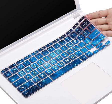 Keyboard Cover for Lenovo Chromebook Flex 5 5i 13", Lenovo Chromebook Flex 3 11, IdeaPad 3 11 Chromebook, Chromebook 100E 300E 500E N20 N21 N22 N23 11.6, Chromebook C330 C340 11.6 Skin (Blue Stars)