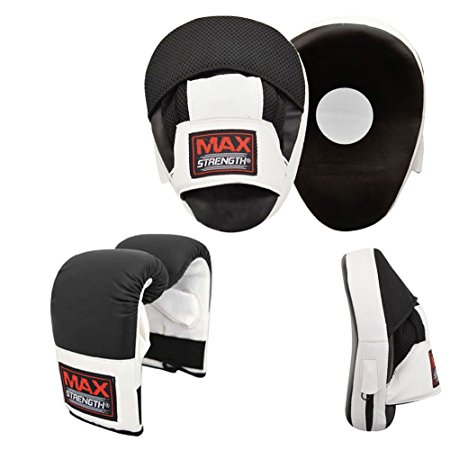 POWERSTAR Focus Pads Boxing Gloves Set Hook and Jab Boxing Sparring MMA Gym Training Kit Boxercis.