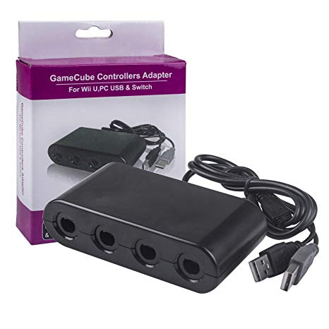 Wii U Gamecube Controller Adapter, Switch Gamecube NGC Controller Adapter for Wii U,for Nintendo Switch and PC USB, Compatible with Nintendo Switch, Wii U