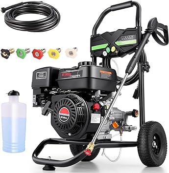 mrliance 4000PSI Pressure Washer Gas Power Washer 2.8GPM 212CC Gas Powered Washing Machine Commercial High Pressure Washer with 25ft Hose&5 Nozzles for Patio Garden Yard Vehicle,EPA/CARB/ETL Compliant