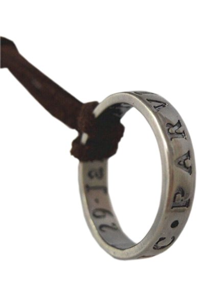 Aove® Uncharted Nathan Drake's Ring Pendant Necklace With Leather Chain