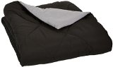 AmazonBasics Reversible Microfiber Comforter - FullQueen Black