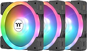 Thermaltake SWAFAN EX 12 ARGB PC Cooling Fan, 3-Fan pcak, 500~2000 RPM, Magnetic Connection, Reversable Blades, sync with MB RGB Software, CL-F167-PL12SW-A