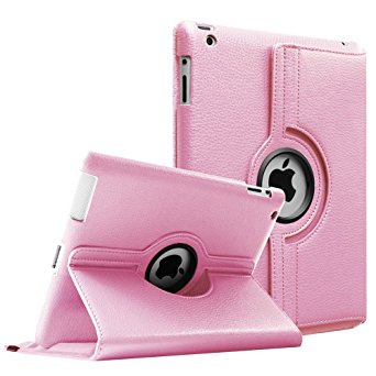 Fintie Apple iPad 2/3/4 Case - 360 Degree Rotating Stand Smart Case Cover for iPad with Retina Display (iPad 4th Generation), iPad 3 & iPad 2 (Automatic Wake/Sleep Feature) - Pink