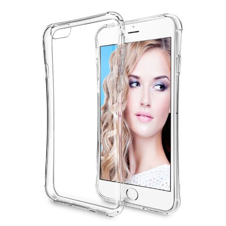 iPhone 6s Case LoHi iPhone 6 Case Air Cushion Crystal Clear TPU Bumper Cover Shock Absorbing Scratch Resistant Case for Apple iPhone 6 6s - Clear