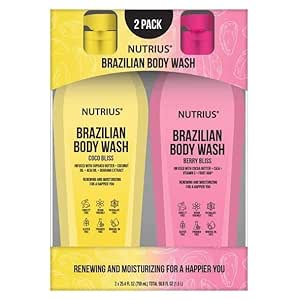 Brazilian Body Wash, Renewing and Moisturizing 2x 25.4 Fl Oz