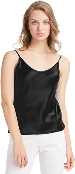 LilySilk Basic Womens Silk Camisole 100 Pure Mulberry Silk Tank Tops & Ladies Cami Top with Soft Satin
