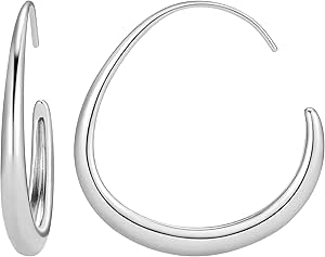 Amazon Essentials J-Hoop Earrings, 31.7mm