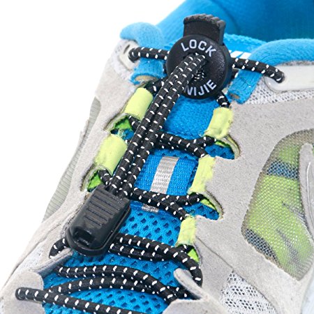 New Sport Reflective Lock Laces,Convenient,Fashion,Leisure Elastic Shoe Lace For Running,Sport,Outdoor Activity.