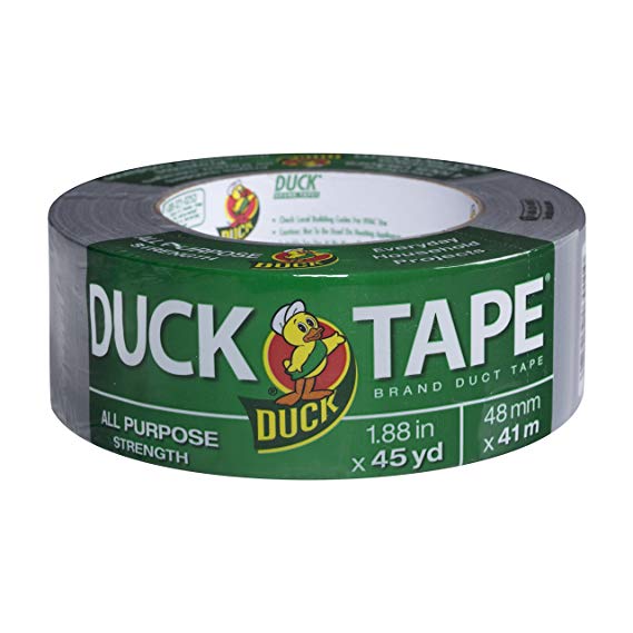Duck 394468 All-Purpose Duct Tape, 1.88"x 45 yd, Silver, Single Roll