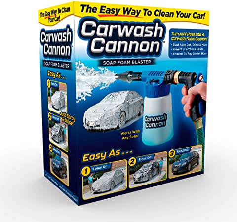 Ontel Car Wash Cannon Foam Blaster Hose Nozzle Spray Gun, Small
