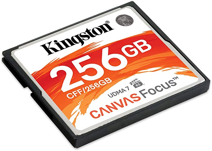 Kingston CF Canvas Focus Compact Flash Memory Card 256GB High Performance for DSLR and Professional Photography Cameras (CFF/256GB)