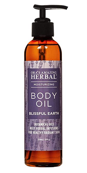 Natural Body Oil for Dry Skin and Massage Oil for All Skin Types with Lavender, Pure and Light Moisturizer For Women And Men With Organic Jojoba and Apricot Oil, Ora's Amazing Herbal