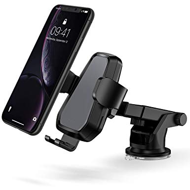 Car Phone Dashboard Mount, Cell Phone Holder for Car Windshield One Hand Operation Universal Car Cradle Mount With Washable Strong Sticky Compatible iPhone Xs/XS MAX/X/ 8/ Plus, Samsung Note 9/ S9/ S8